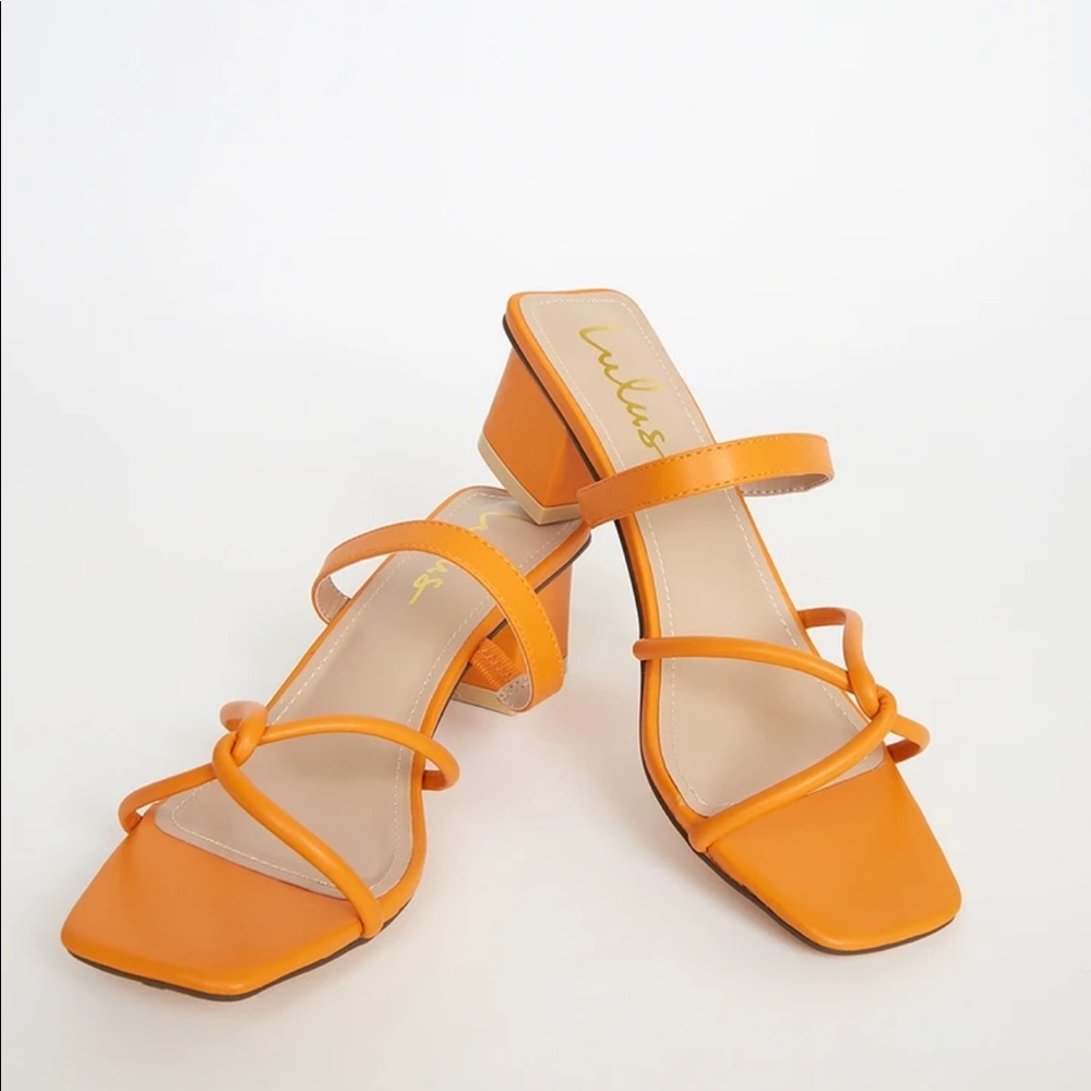 Leylia Mango Orange High Heel Sandals